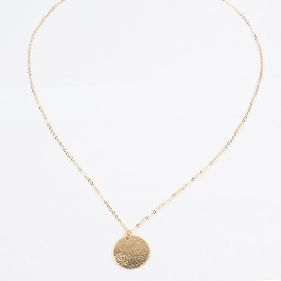 Simple Little Circle Tassels Chian Pendant Bar Alloy Elegant Attractive Necklace